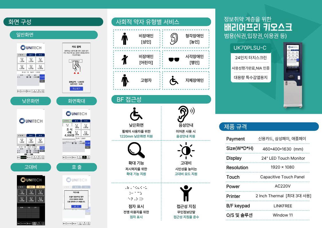 식권 키오스크 화면 구성